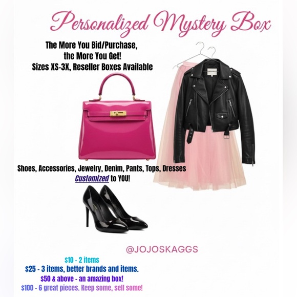 PERSONALIZED Mystery custom bundle box - more you bid, more you get! All sizes!